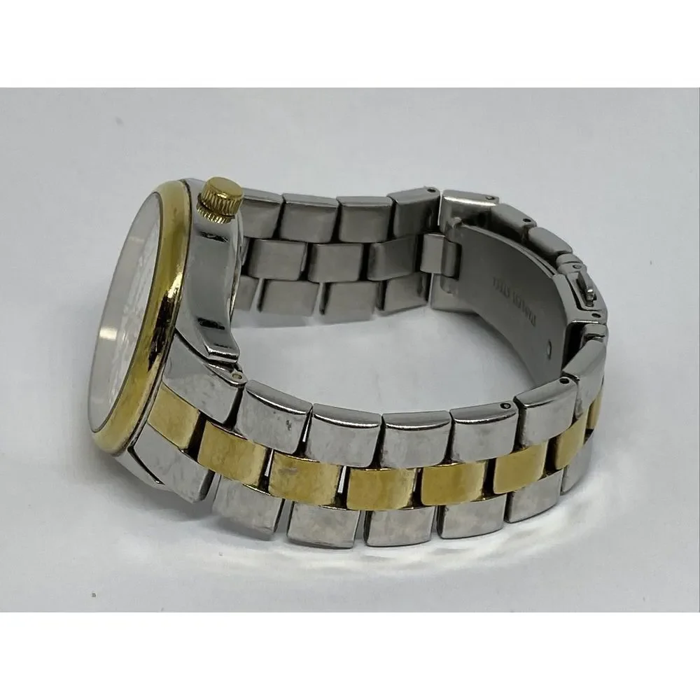 Fossil BQ1564 Unisex Two Tone Stainless Steel Analog Silver Dial Watch XX523
